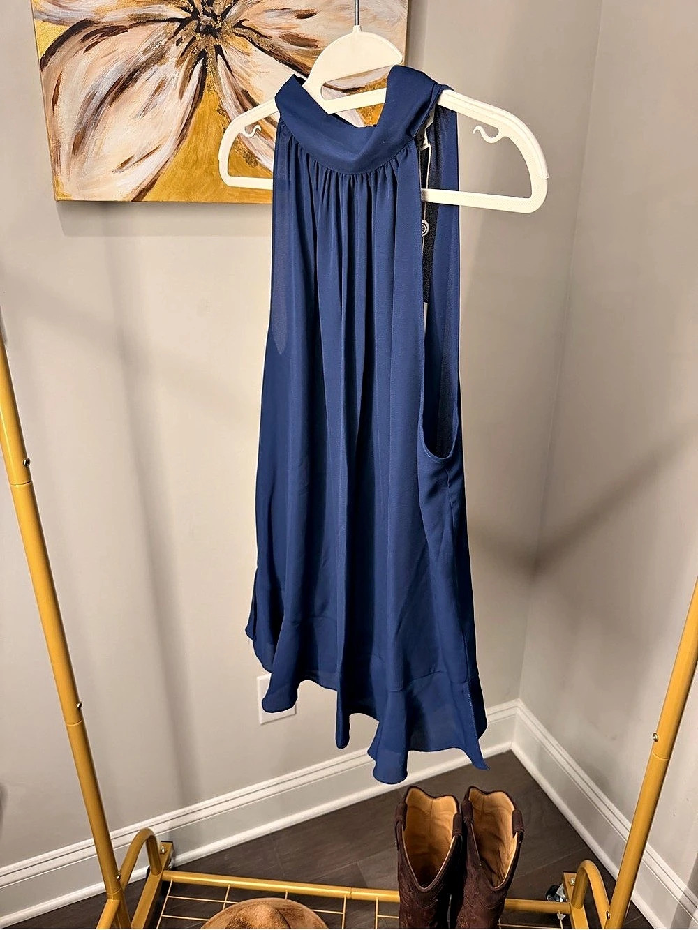 Max Studio Maxi Dress in Blue Size Large NWT